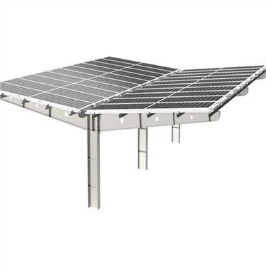 OEM Hot Dicelup Baja Galvanis Panel Surya Carport Rak Pemasangan Surya Struktur Kurung Pemasangan Pv Carport Surya