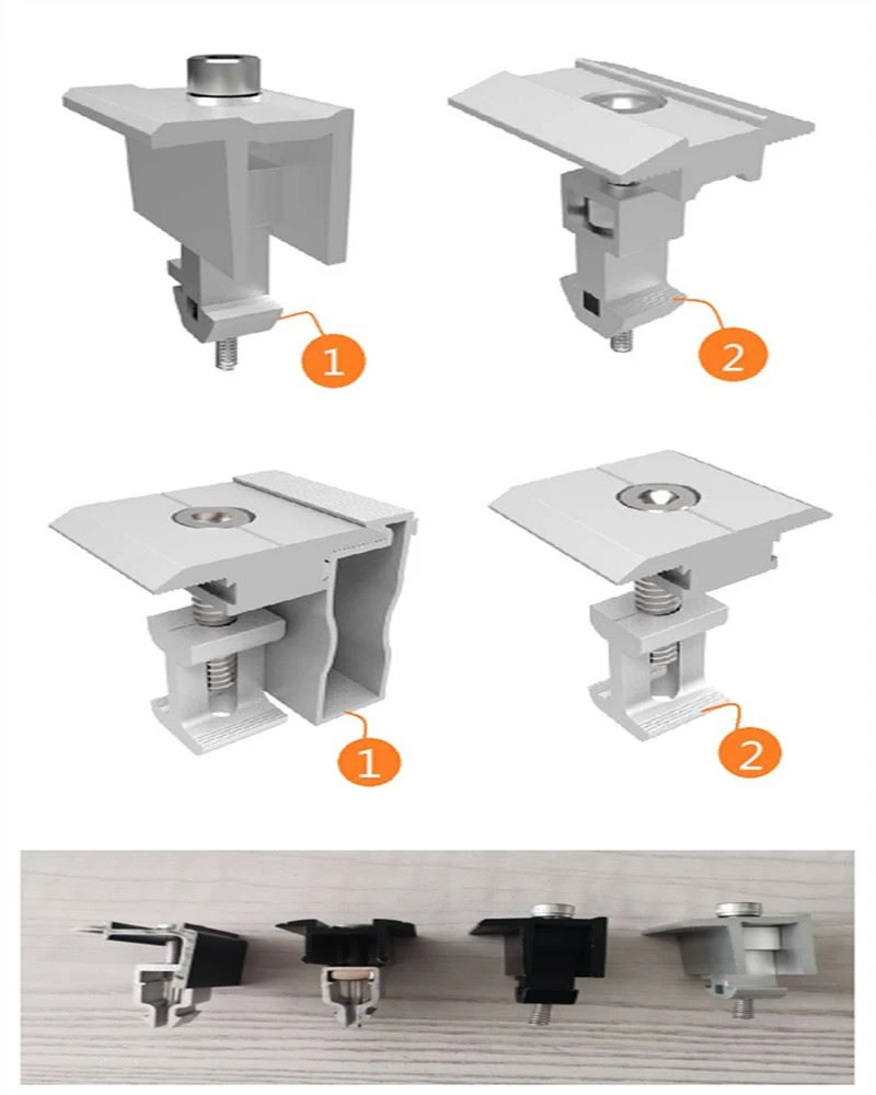 Adjustable solar mid clamp end clamp inner clamp