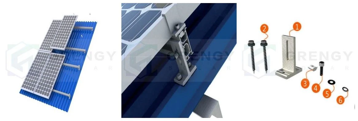 T feet solar clamps for metal roof