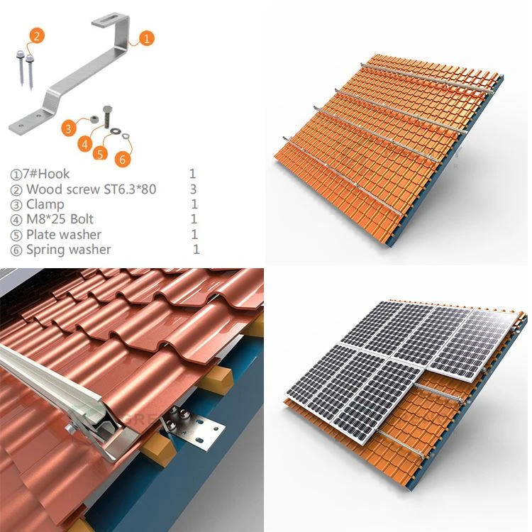 top sales solar hook for tile roof racking