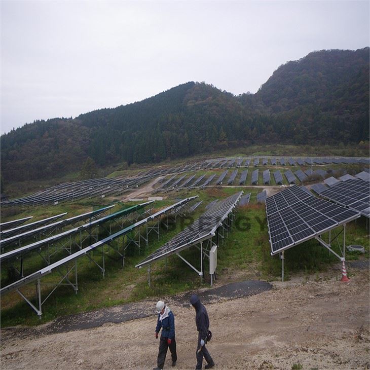 Sistem Struktur Pemasangan Tanah Aluminium Surya