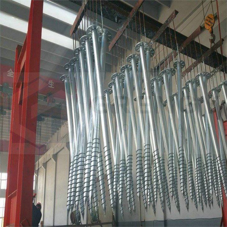 adjustable ground screw piles