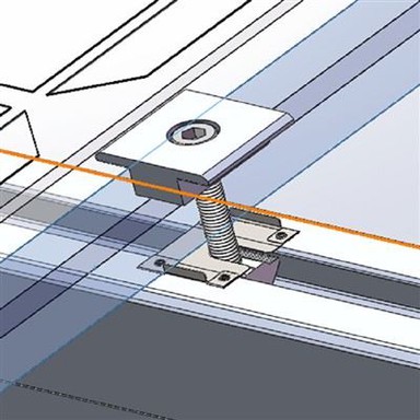 Universal Mid-clamp Hitam Anodisa
