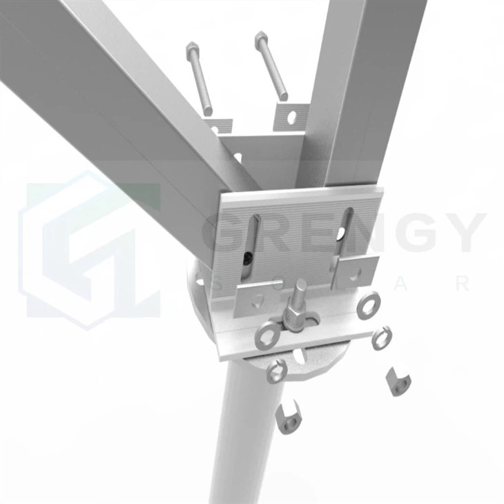 double rows double poles mounting structure