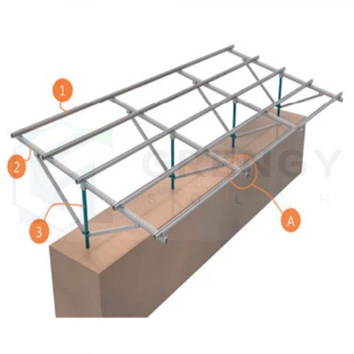 Racking Tiang Tunggal Dengan Sekrup Tanah