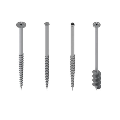 Tumpukan Sekrup Tanah Surya Baja Galvanis