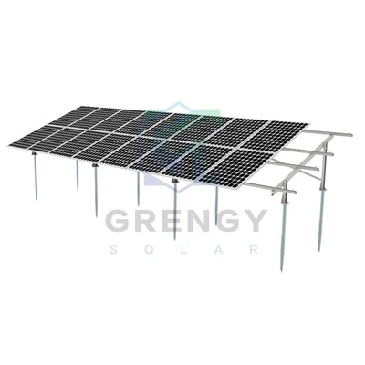 Array surya yang dipasang di tanah