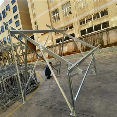 Sistem rak tanah baja HDG untuk panel surya