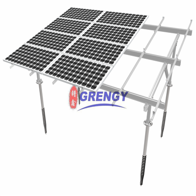 HDG Steel Ground Solar Brackets Dengan Tumpukan Sekrup