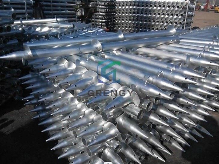 Solar Ground Helical Screw Spiral Pile Flange
